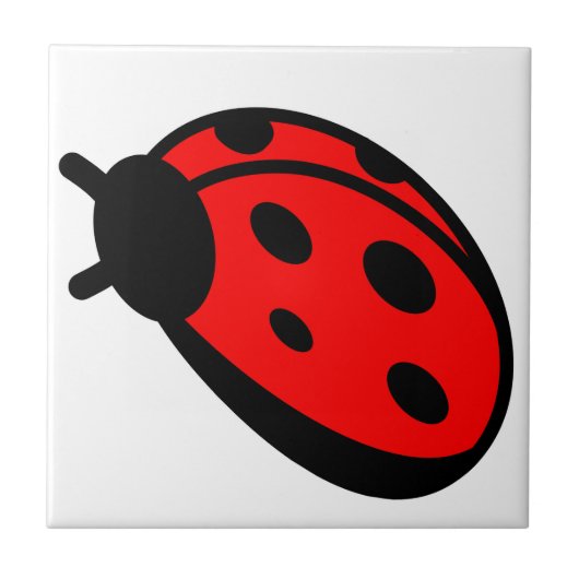 Ladybug Small(4.25インチx 4.25インチ)セラミック写真タイル タイル (正面)