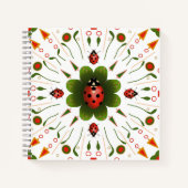 Ladybug Spiral Notebook 8.5インチX 8'5" ノートブック (正面)