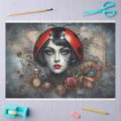 Ladybug Steampunk Gothic ビクトリアン Decompage 薄葉紙 (クラフト)
