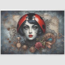 Ladybug Steampunk Gothic ビクトリアン Decompage 薄葉紙