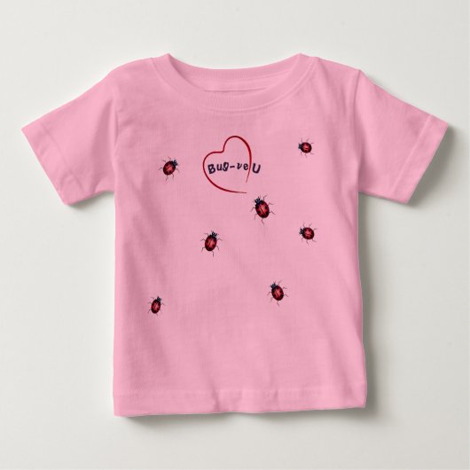 Ladybug - Tシャツベビーボディスーツ ベビーTシャツ (正面)