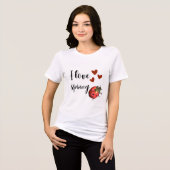 Ladybug T-Shirt 🐞 I Love Spring –  トライブレンドＴシャツ (正面全面)