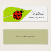 Ladybug Thank Youラベル (正面&裏面)