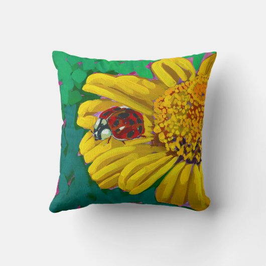 Ladybug Throw Pillow クッション (裏面)