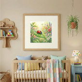 Ladybug Tiny Insects Nursery ポスター