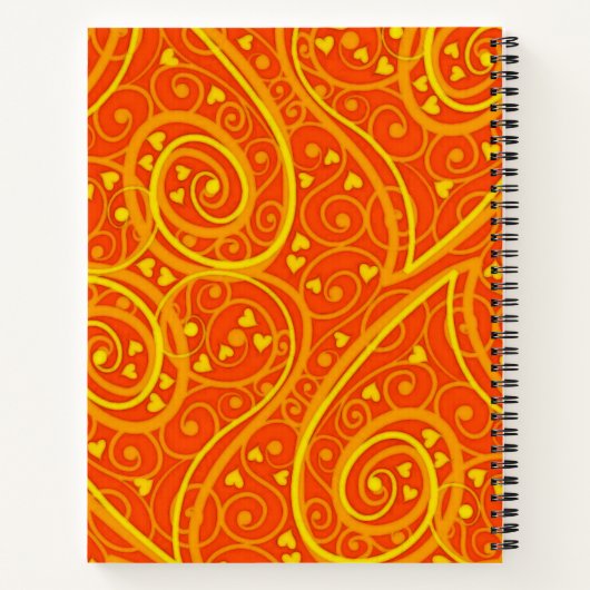 Ladybug Whimsey 3Dフォークアートあなたの名前の主題を追加 ノートブック (裏面)