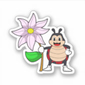 Ladybug with Flower.PNG シール (正面)