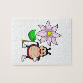 Ladybug with Flower.PNG ジグソーパズル (横)