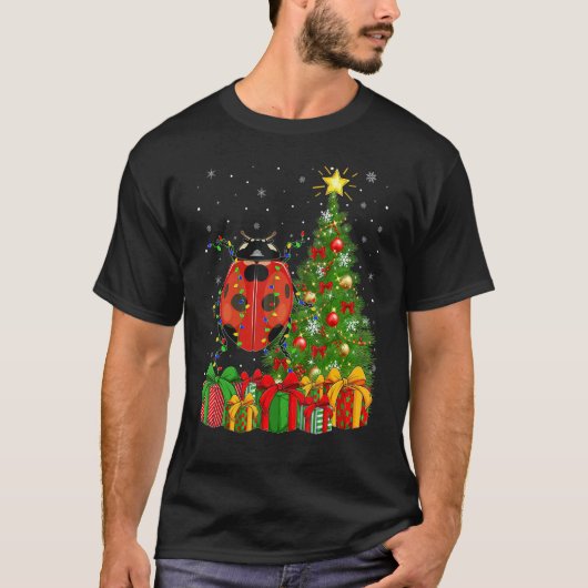 Ladybug   Xmas Holiday Santa Ladybug Christmas Tre Tシャツ (正面)