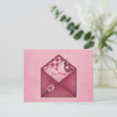 Ladybugsお洒落ハートオンエンベロープバレンタイン シーズンポストカード (スタンド正面)