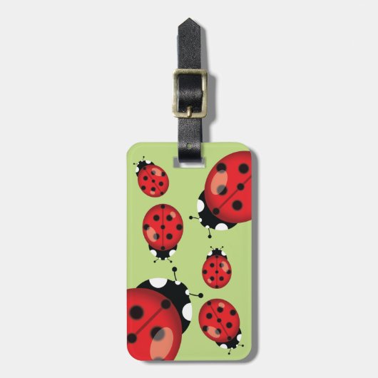 Ladybugsとカスタム連絡情報 ラゲッジタグ (正面縦)