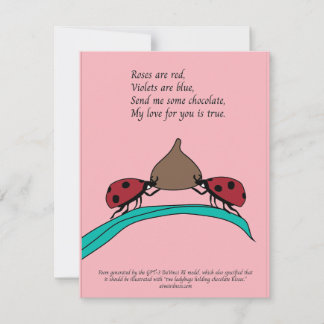 LadybugsとチョコレートAIで生成されたカード シーズンカード