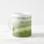 Ladybugsと引用文やる気を起こさせるマインド前向きセット コーヒーマグカップ (正面左)