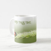 Ladybugsと引用文やる気を起こさせるマインド前向きセット コーヒーマグカップ (正面左)