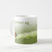 Ladybugsと引用文やる気を起こさせるマインド前向きセット コーヒーマグカップ (正面左)