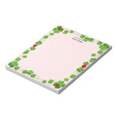 LadybugsとFour_Leaf Cloversのシンプル ノートパッド (回転)