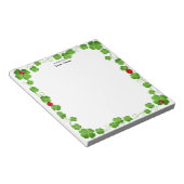 LadybugsとFour_Leaf Cloversのシンプル ノートパッド (アングル)
