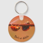 Ladybugsの自然のバパーソナライズされたランス キーホルダー (正面)