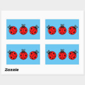 Ladybugsの3つ – Rectangleスタンプ 長方形シール (シート)