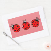 Ladybugsの3つ – Rectangleスタンプ 長方形シール (封筒)