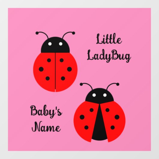 Ladybugsウィンドウにしがみつく ウィンドウサイン (シート)
