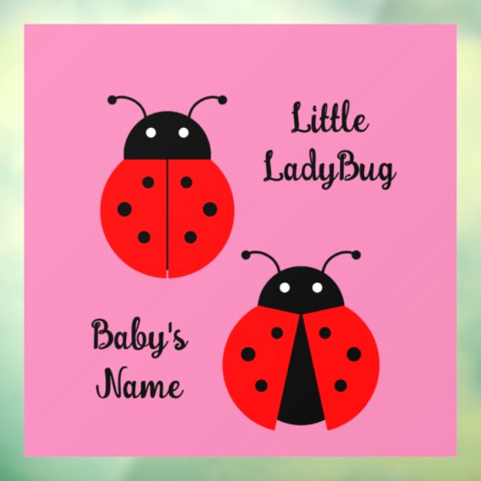 Ladybugsウィンドウにしがみつく ウィンドウサイン (シート3)