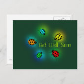 Ladybugsハガキかわいらしの回復 ポストカード (正面/裏面)