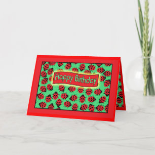 ladybugsハッピーバースデー。 カード