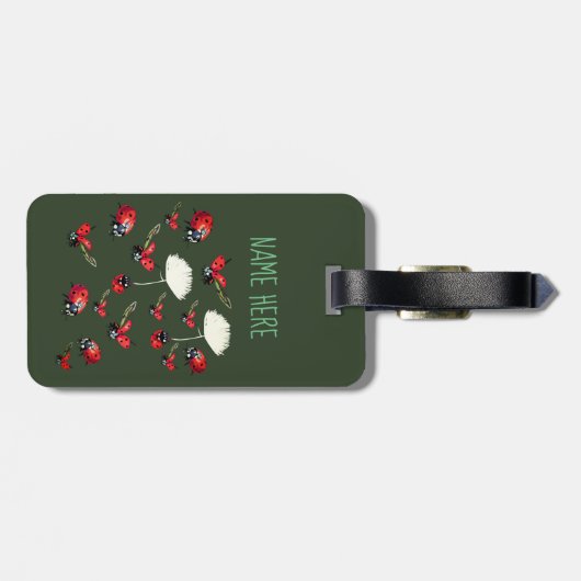 Ladybugs荷物パーソナライズされたタグ ラゲッジタグ (裏面横)