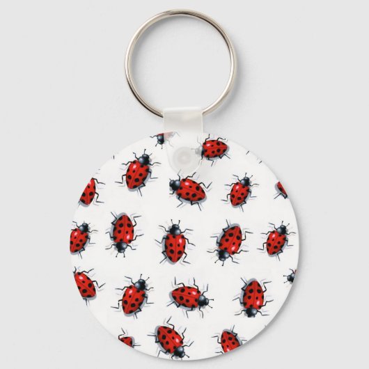 LADYBUGS、現実主義アート、キーチェーン キーホルダー (正面)