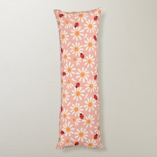 Ladybugs and Daisies ボディピロー (裏面 (縦))