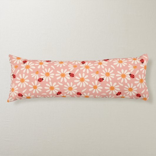 Ladybugs and Daisies ボディピロー (正面)