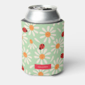 Ladybugs and Daisies Custom Name 缶クーラー (缶裏面)