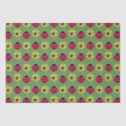 Ladybugs and Lucky Clover 薄葉紙 (正面)