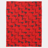 Ladybugs hstle -おもしろいラディバグパターン フリースブランケット (正面)