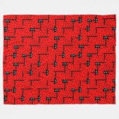 Ladybugs hstle -おもしろいラディバグパターン フリースブランケット (正面(横))