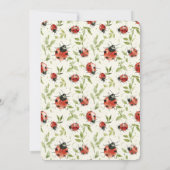 Ladybugs Leaves 16th Birthday 招待状 (裏面)