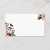 Ladybugs & PinkデイジーMom Calling Card 名刺 (裏面)