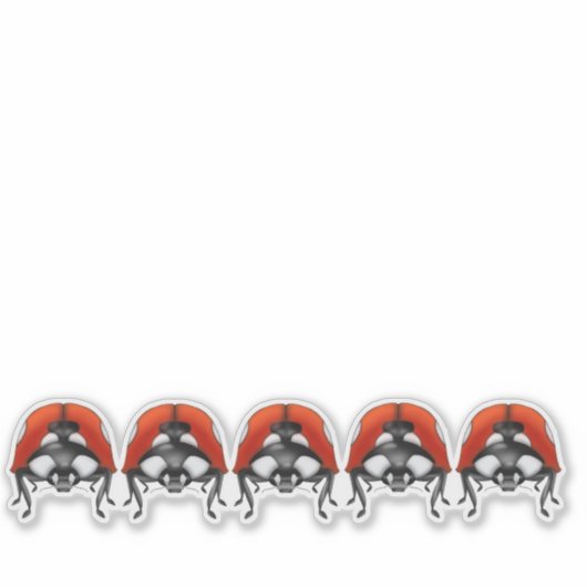 ladybugs stand Row Laptopスタンプ シール (正面)