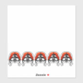 ladybugs stand Row Laptopスタンプ シール (シート)