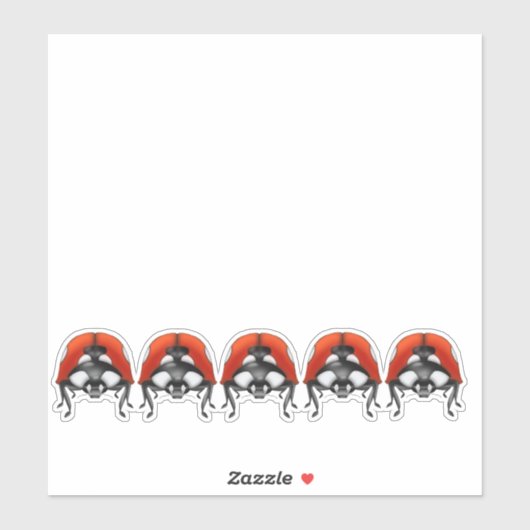 ladybugs stand Row Laptopスタンプ シール (シート)
