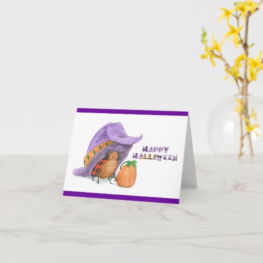 LadyBug's Witchy Hat: Notecard カード (黄色い花)