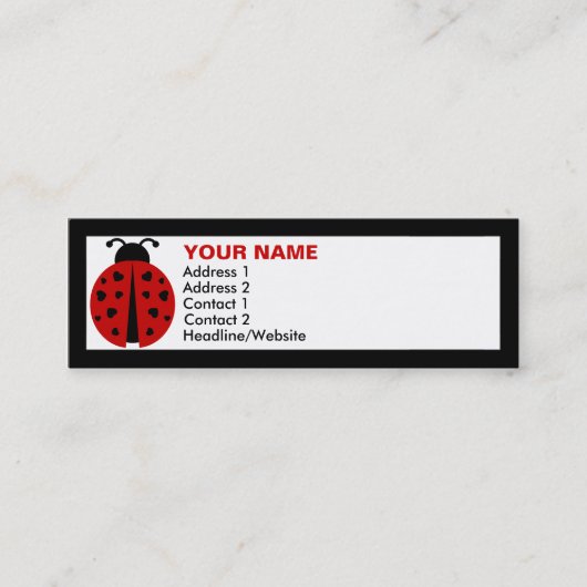 ladybugz. スキニー名刺 (正面)