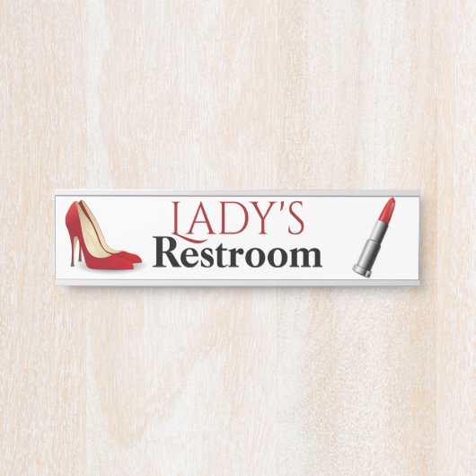 Ladysの化粧室のドアの名札 サインプレート (正面)