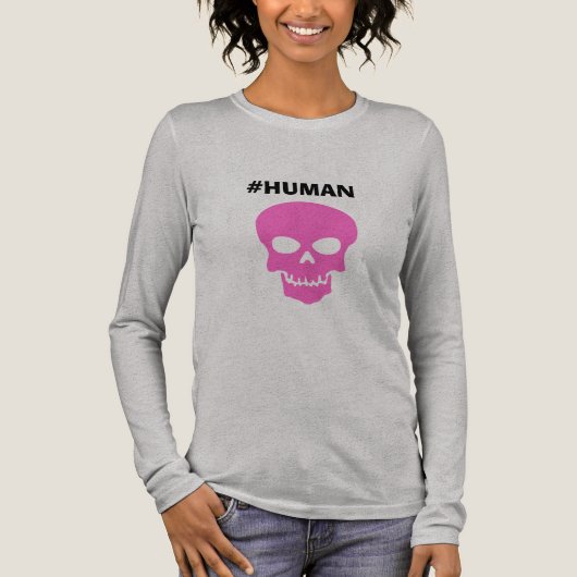 Lady's #HUMAN Shirt Long Sleeve トライブレンドＴシャツ (正面)