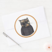 LADY'S MAID CAT Large Round Stickers ラウンドシール (封筒)
