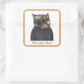 LADY'S MAID CAT LARGE SQUAREスタンプ+文字 スクエアシール (バッグ)