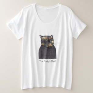 LADY'S MAID CAT WOMEN's PlusサイズTシャツ プラスサイズTシャツ