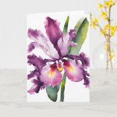 Laelia - Watercolor flowers カード (黄色い花)