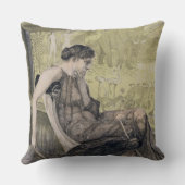 Laertesのための囲い板を編んでいるペネロペ彼女の父私 クッション (裏面)